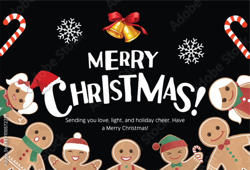 Merry Christmas Text on a Warm Holiday Background. A heartwarming Merry Christmas text design set against a cozy, festive holiday background.