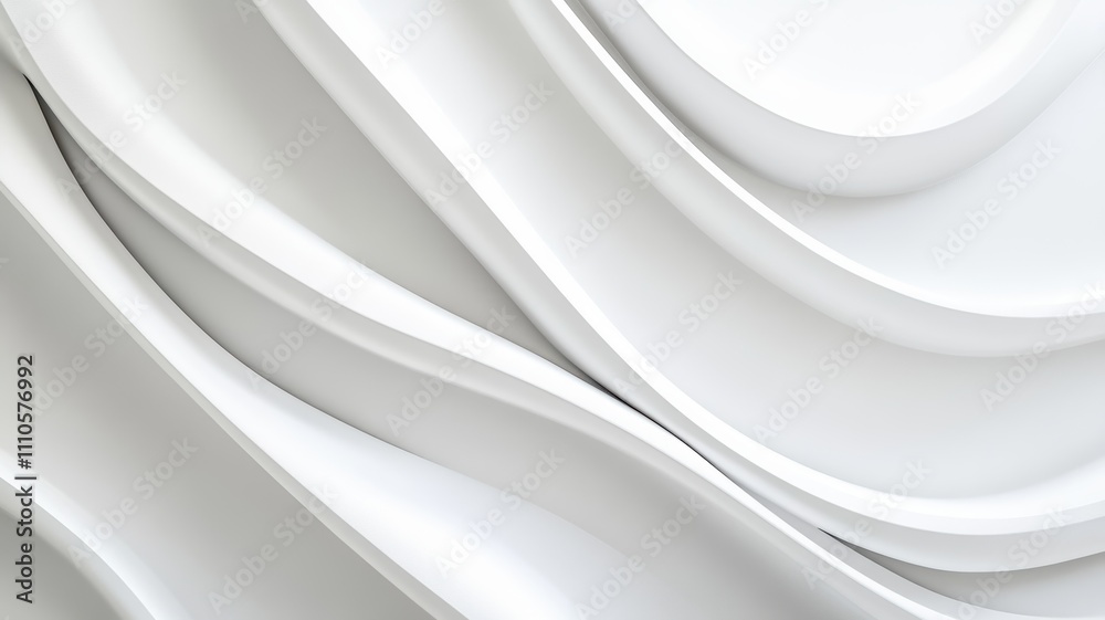 Curved White Patterns Create a Modern Aesthetic Curved White Patterns Create a Modern Aesthetic