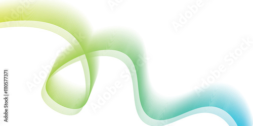 Wavy shape with Colored gradient.