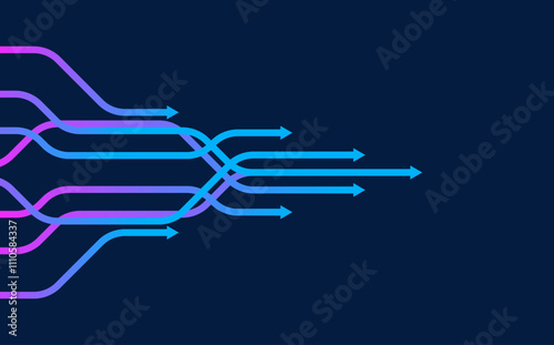 Abstract arrow direction. Business investment to success. financial data graph strategy. Technology background. High speed.