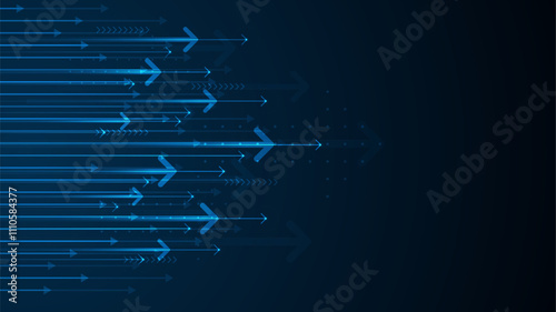 Abstract arrow direction. Business investment to success. financial data graph strategy. Technology background. High speed.