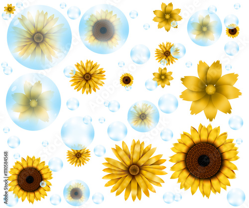 Bubbles and Sunflowers