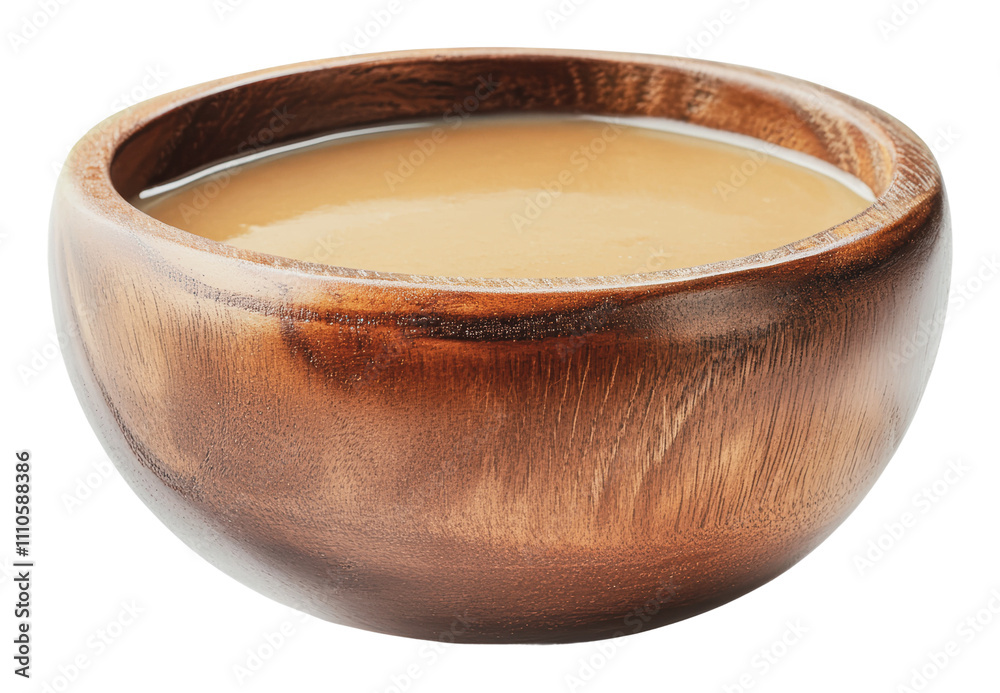 Warm beverage served in a rustic wooden bowl, cut out - stock png. Warm beverage served in a rustic wooden bowl, cut out - stock png.