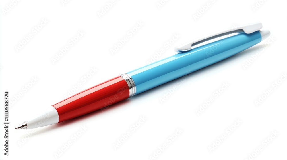 Vibrant Colored Pens on White Background - Isolated School Supplies for Creative Design and Education Vibrant Colored Pens on White Background - Isolated School Supplies for Creative Design and Education