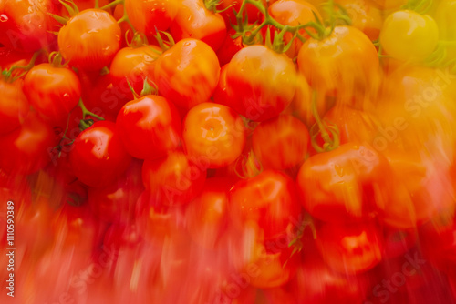 Greeting card with bright holiday composition for celebrate la tomatina photo