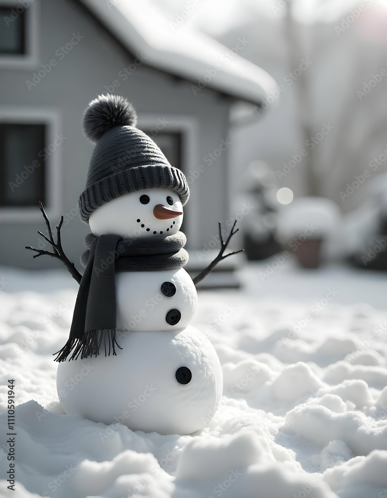 Obraz premium snowman on the snow