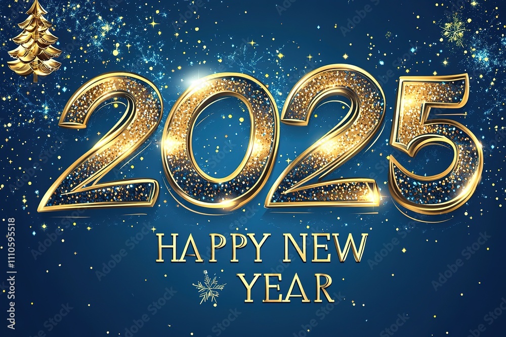 A festive New Year's graphic featuring the years '2025' in elegant, flowing numbers adorned with gold ribbons and ornaments. Include festive greenery and gold accents.
A festive New Year's graphic featuring the years '2025' in elegant, flowing numbers adorned with gold ribbons and ornaments. Include festive greenery and gold accents.