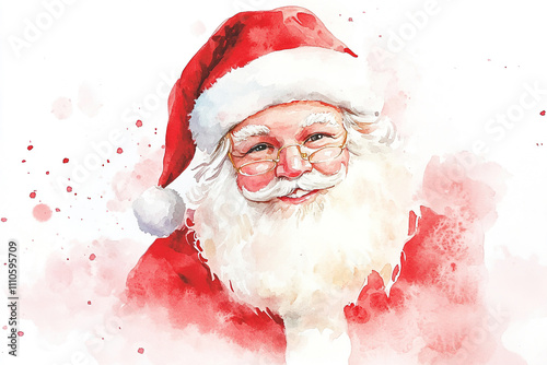 Santa Claus spreading joy during the Christmas season near the New Year celebrations photo