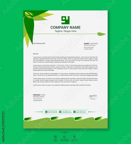 Modern corporate letterhead template bundle featuring minimal abstract designs clean layouts professional branding and print-ready business document styles