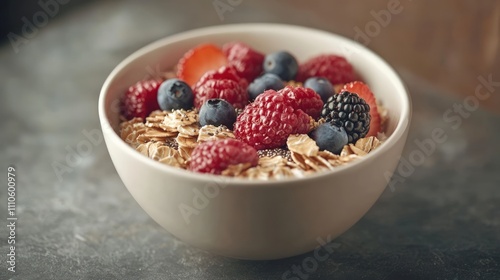 Delicious Berry Oatmeal Breakfast Bowl