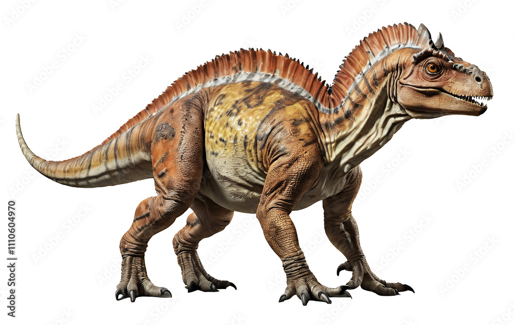 A detailed 3D rendering of a Carnotaurus dinosaur, showcasing its unique horns, textured skin, and powerful build against a black background. A detailed 3D rendering of a Carnotaurus dinosaur, showcasing its unique horns, textured skin, and powerful build against a black background.