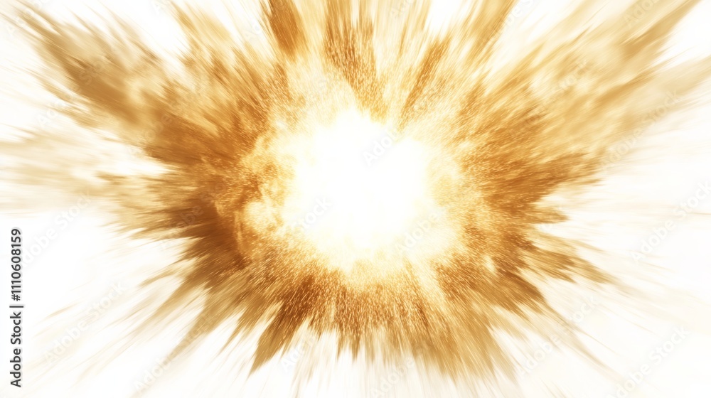 Obraz premium Orange explosion with bright central light, abstract dynamic energy effect. Creativity and art concept