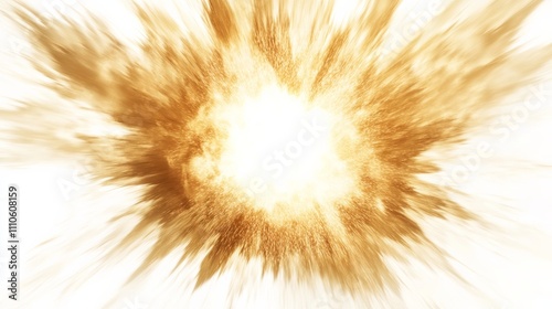 Orange explosion with bright central light, abstract dynamic energy effect. Creativity and art concept
