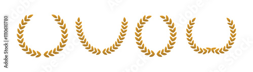 Wheat Vector on White Background