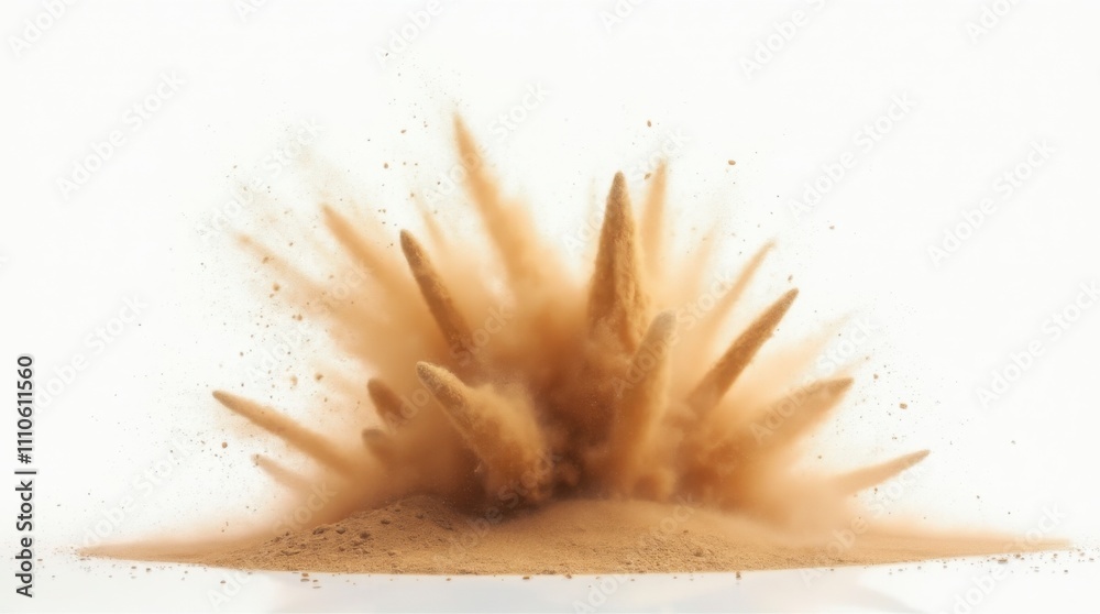 High-Detail Sand Explosion Captured in 4K with Flying Dust Particles High-Detail Sand Explosion Captured in 4K with Flying Dust Particles