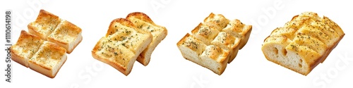 Freshly baked garlic bread with herbs, ideal for any meal.