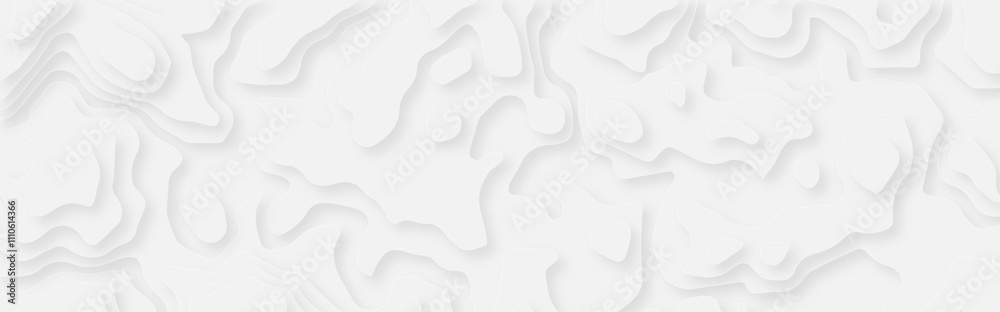 Abstract white papercut curved multi layers and shadow. Paper topography pattern art 3d vector for banner. Material design concept background illustration. Abstract white papercut curved multi layers and shadow. Paper topography pattern art 3d vector for banner. Material design concept background illustration.