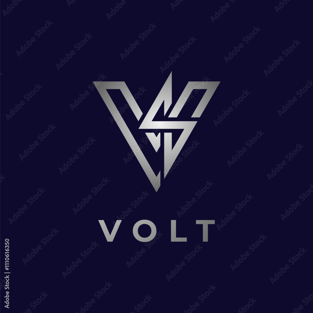 Letter V Thunder Bolt Logo, letter V and thunder bolt icon combination isolated on dark background, Logo Design Template element, vector illustration Letter V Thunder Bolt Logo, letter V and thunder bolt icon combination isolated on dark background, Logo Design Template element, vector illustration