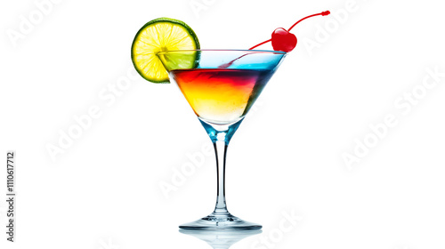 Wallpaper Mural Martini Glass with Colorful Cocktail on Transparent Background Torontodigital.ca