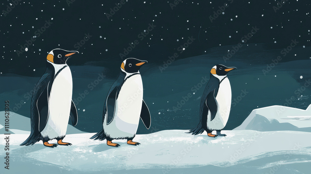 Fototapeta premium Penguin Awareness Day. penguins in the wild