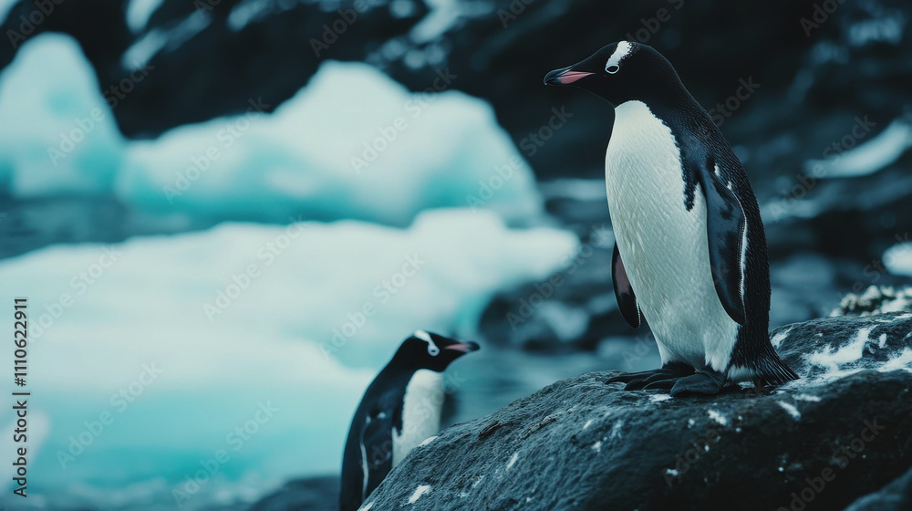 Obraz premium Penguin Awareness Day. penguins in the wild