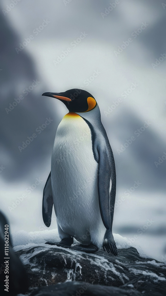 Naklejka premium Penguin Awareness Day. penguins in the wild