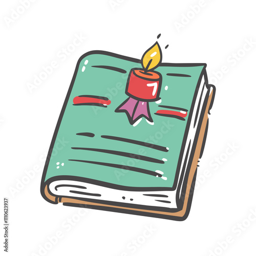 christmas carol book Illustration, christmas vector illustration - flat illustration of achristmas carol book, symbolizing holiday celebrations. christmas illustration.