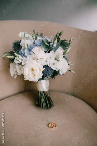 wedding bouquet on the table
