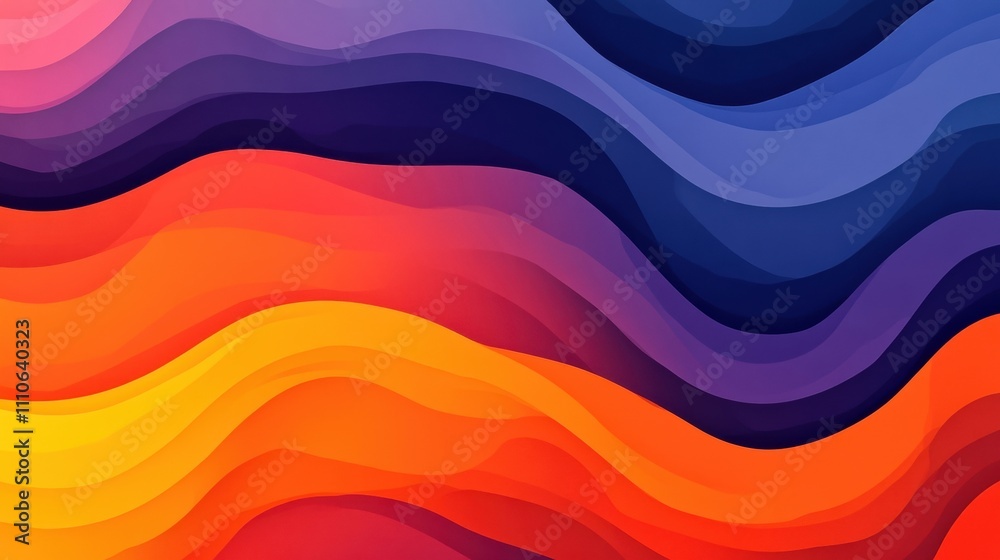 Colorful abstract wavy background design, vibrant layers of orange, purple, and blue, perfect for digital projects. Colorful abstract wavy background design, vibrant layers of orange, purple, and blue, perfect for digital projects.
