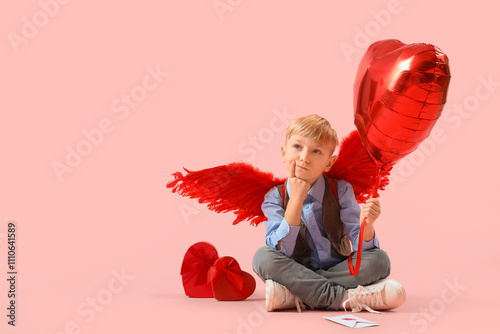 Cute little thoughtful boy ...