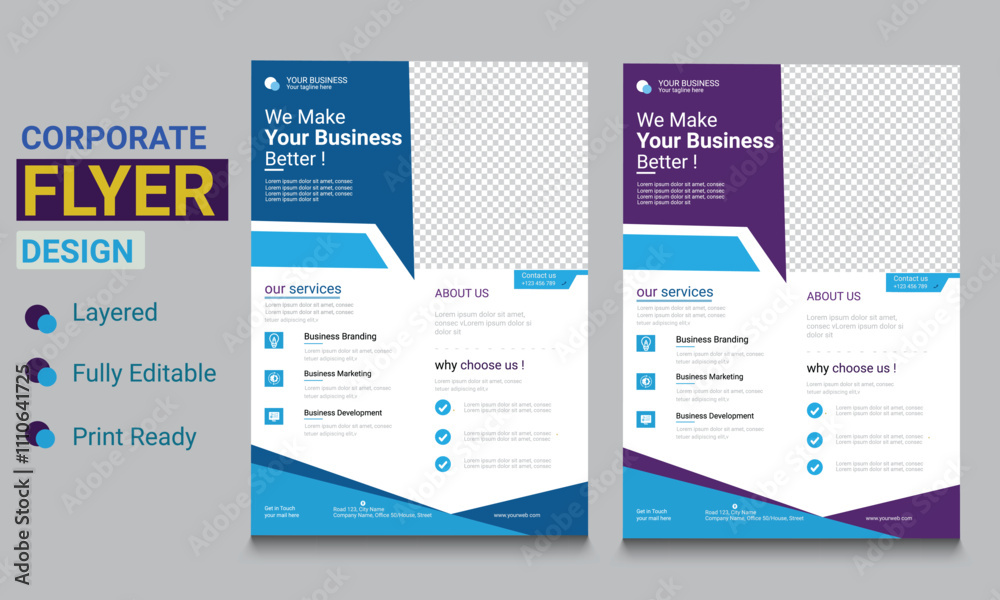 Creative own concept corporate flyer Creative own concept corporate flyer