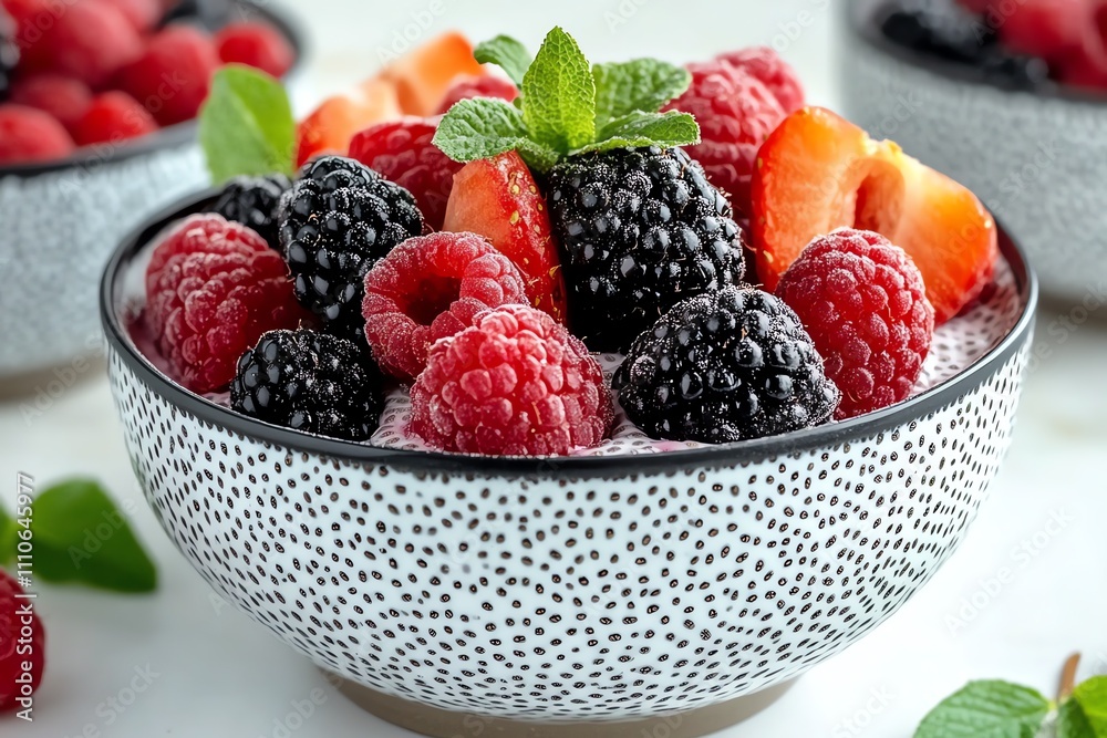Chia Pudding Bowl with Fresh Fruits Chia Pudding Bowl with Fresh Fruits