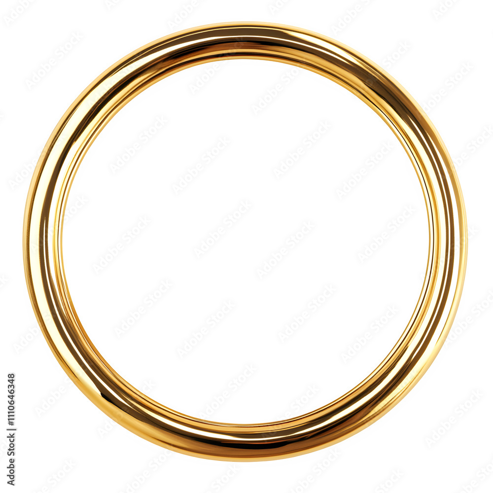 Elegant golden ring perfect for framing designs on a clear background Elegant golden ring perfect for framing designs on a clear background