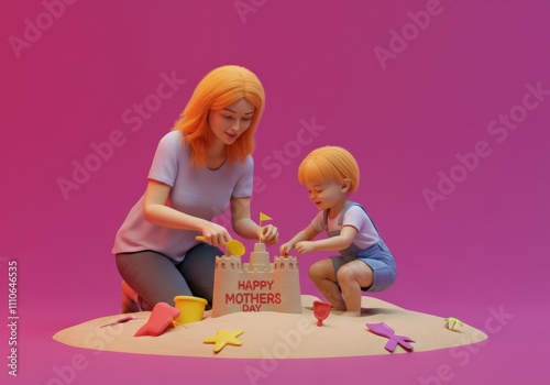 Mother's Day Sandcastle Fun