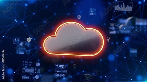 Internet infrastructure concept. Abstract technology background. 3D rendering.