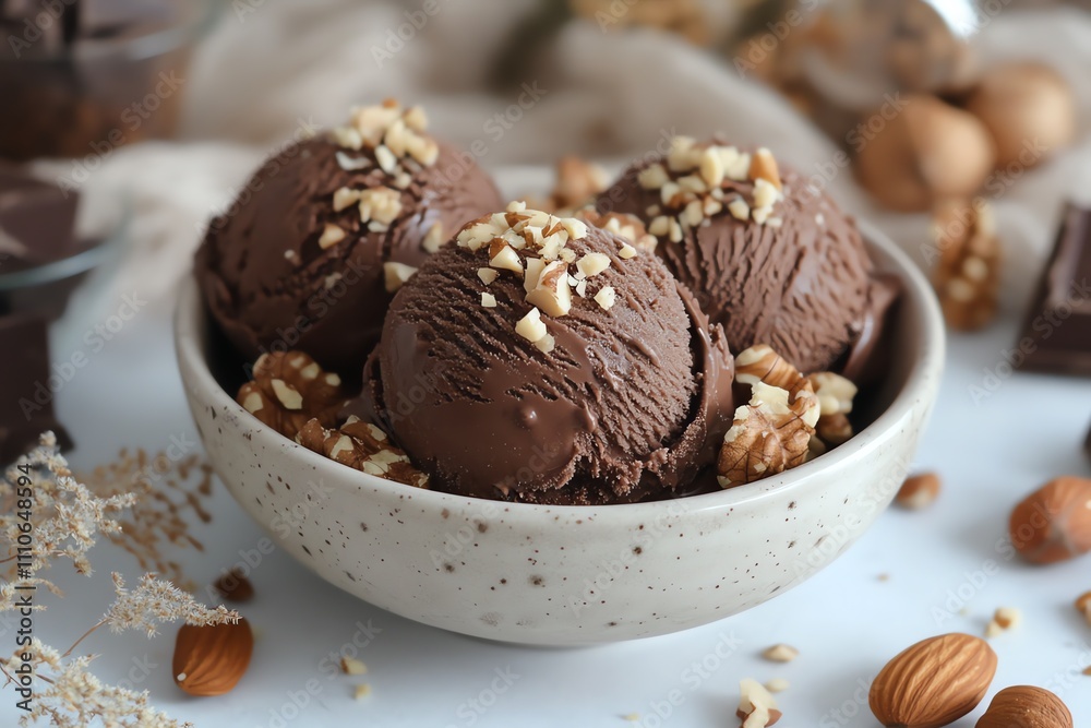 Delicious Chocolate Ice Cream Delight Delicious Chocolate Ice Cream Delight