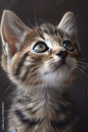 white fluffy kitten Generative AI
