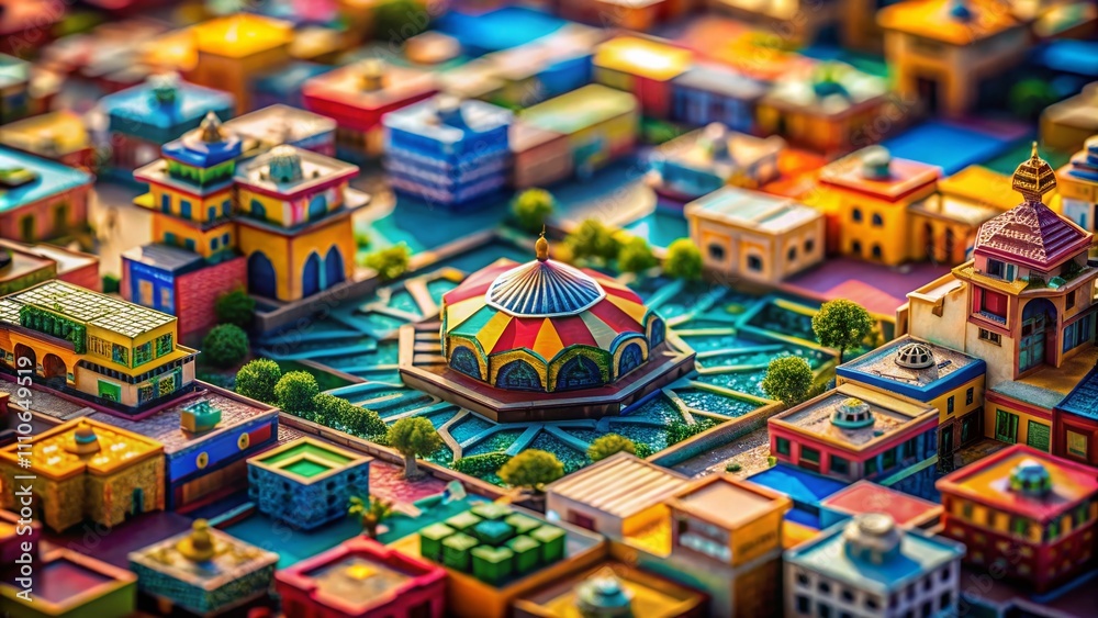 Captivating Multicolored Optical Illusions with Tilt-Shift Photography Showcasing Unreal Geometrical Shapes and Patterns for a Unique Visual Experience