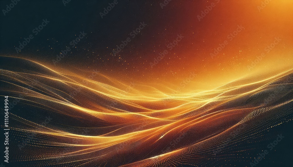 Obraz premium An Artistic Representation of Abstract Flowing Light waves in Warm Tones and Hues
