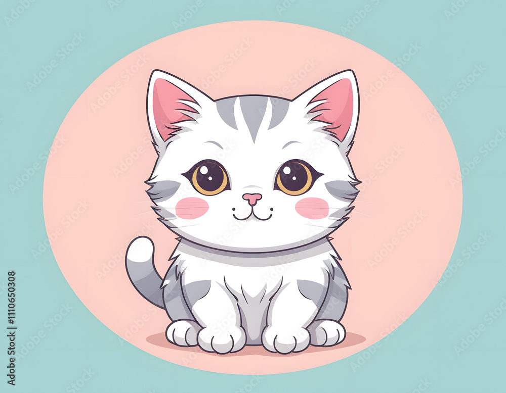 Adorable gray tabby kitten