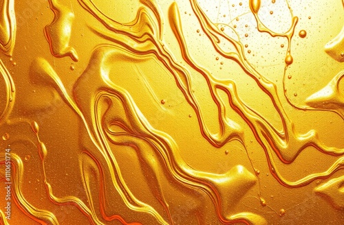 Golden Folia Shimmering Background