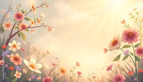 spring flowers background