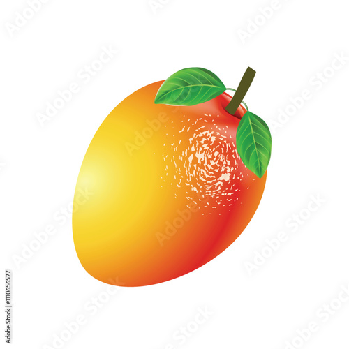  Isolated mango on white background