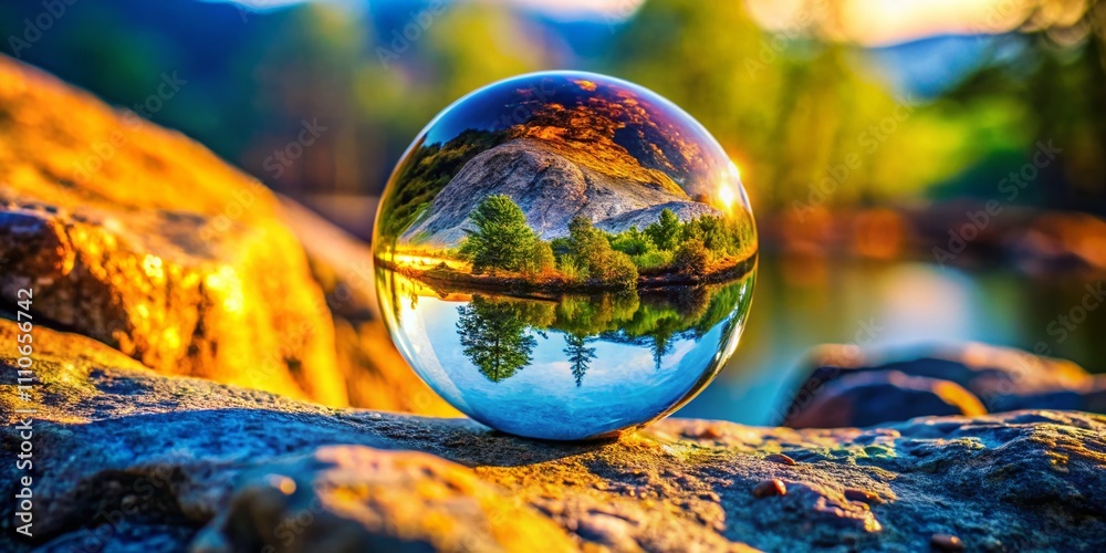 Captivating Tilt-Shift Photography of Upside-Down Stone Aesthetic, Showcasing Unique Textures and Reflections in a Dreamlike Landscape Setting Captivating Tilt-Shift Photography of Upside-Down Stone Aesthetic, Showcasing Unique Textures and Reflections in a Dreamlike Landscape Setting