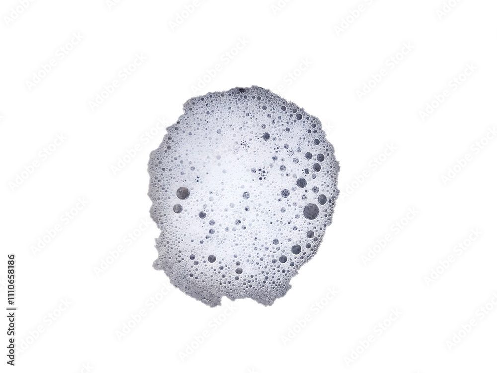 Top View White Foam With Bubble Textured, Isolated Transparent Top View White Foam With Bubble Textured, Isolated Transparent