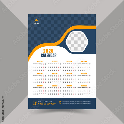 wall calendar design template 2025