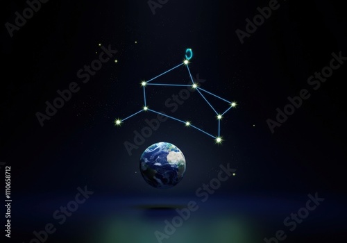 Libra Constellation and Earth