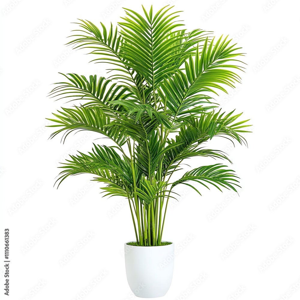 Lush green indoor plant in a modern white pot, adding vibrancy to any living space. Lush green indoor plant in a modern white pot, adding vibrancy to any living space.