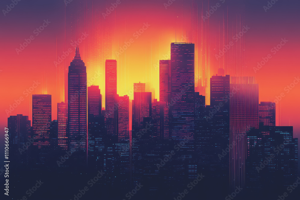 Fototapeta premium Modern gradients, Franklin City, minimalist, smooth gradient, creative.