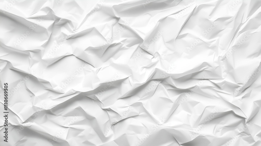 A close-up view of a crumbled white paper sheet, showcasing intricate folds and texture, perfect for backgrounds or abstract design concepts.
A close-up view of a crumbled white paper sheet, showcasing intricate folds and texture, perfect for backgrounds or abstract design concepts.